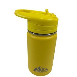 Hydrapeak 14Oz Yellow Stainless Steel Water Bottle W/ Leakproof Lid For Everyday